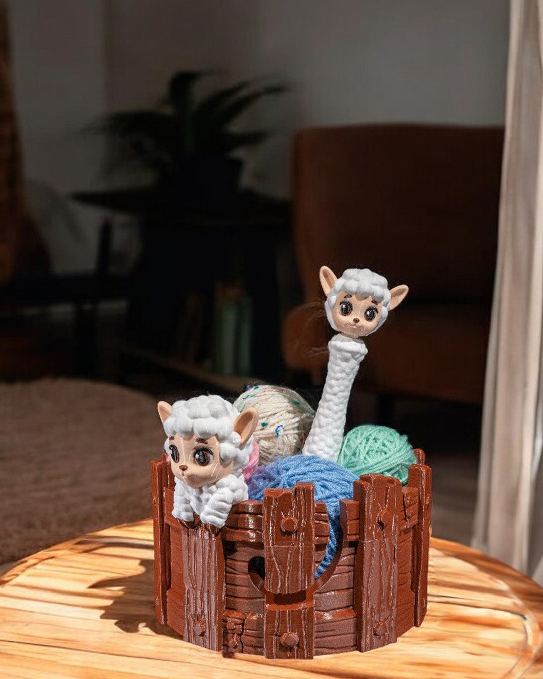 Sheep Kit Yarn Bowl and Hook Case