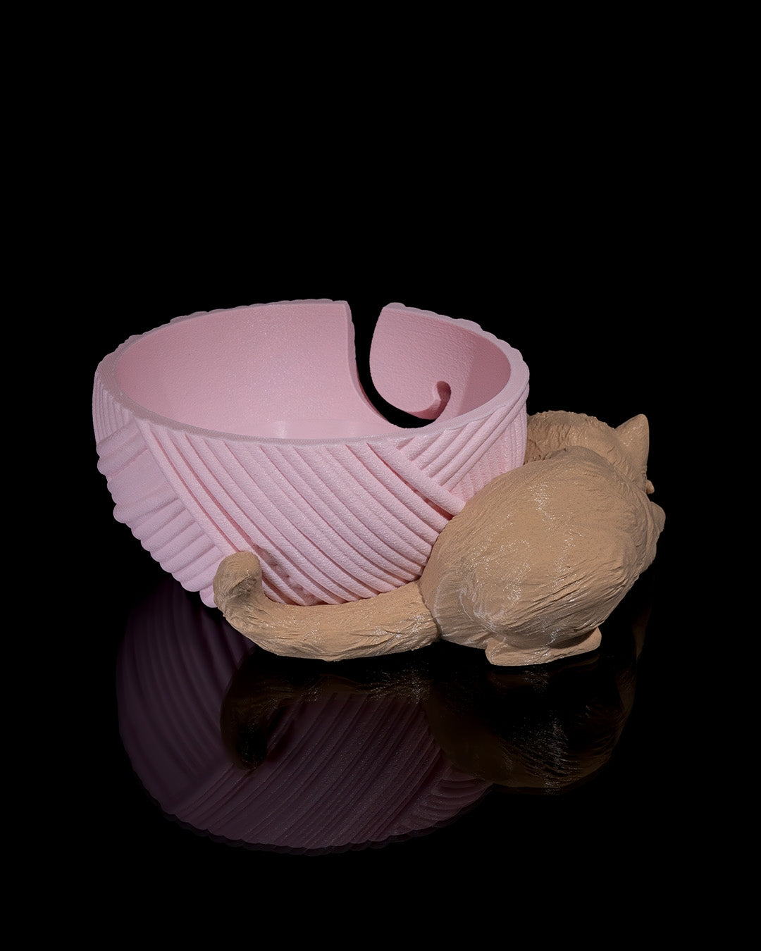 Cat Yarn Bowl and Hook Case
