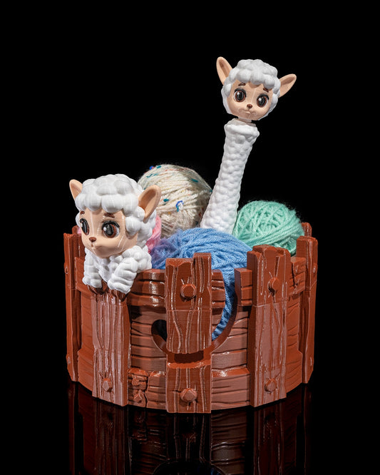 Sheep Kit Yarn Bowl and Hook Case
