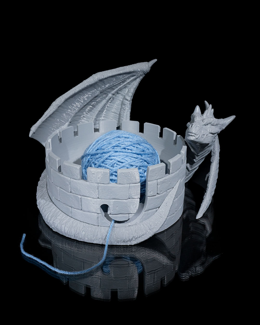 Dragon Yarn Keeper Yarn Bowl and Hook Case